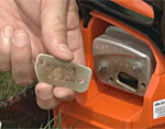 Regularly lubricate the bar and chain.